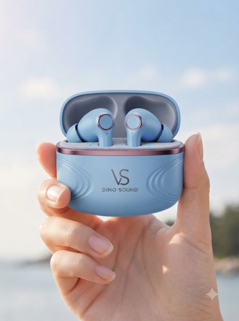 Wireless Earbuds Outdoor Hand Shot